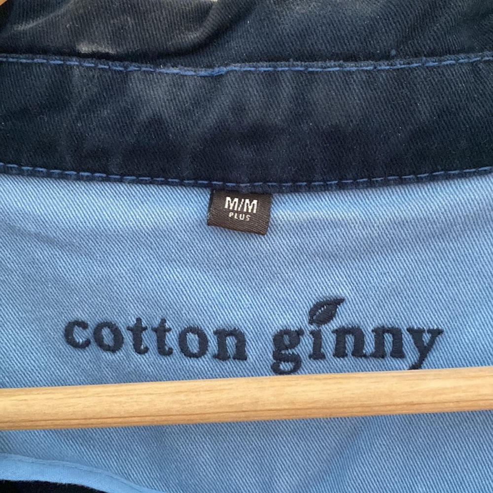 Navy blue Cotton Ginny Plus size jacket. - Picture 3 of 5